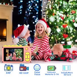 BlueFire Kids Camera 8MP HD Digital Camera for Kids, Mini 2 Inch Screen Children's Camera with 32GB SD Card, Birthday/Christmas/New Year Toys for 4 5 6 7 8 9 10 Year Old Girls(Pink)