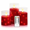 Thorbling Glass Housings Flameless Candles with Real Wax & Flickering