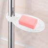 2PCS Shower Rail Soap Holder, Bathroom Soap Holder, ABS Shower