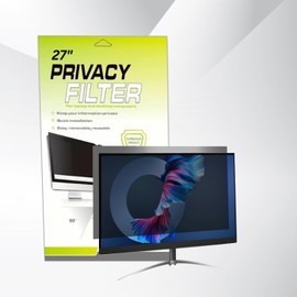 27 Inch Removable Computer Privacy Screen Filter for 16:9 Aspect Ratio Monitor, Anti Blue Light Glare Privacy Filter Computer Privacy Screen Shield, Privacy Protection film for 27" Computers