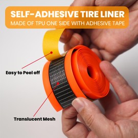 CNC Bike Tire Liners,Mountain Bike Puncture Proof Tire Liner（Width 34mm）,Bicycle Inner Tube Flat Protector-Self Adhesive Compatible with 16/20/24/26/27.5/29 x 1.75-1.95 Tires.