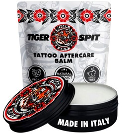 TIGER SPIT Tattoo Aftercare, Tattoo Balm to Heal New Tattoos, Tattoo Brightener to Revive Old Tattoos, Daily Tattoo Lotion to Prevent Ink Fading, All Natural and Vegan