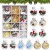 12 Pcs Christmas Baubles 6 CM Clear Ornaments Balls for