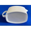 Unmarked Creamer Pitcher with Handle, White Bone China Milk Pitcher