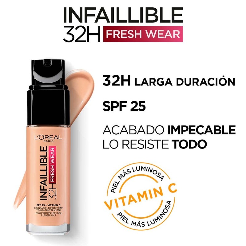 L'Oréal Paris Liquid Foundation, Full Coverage, Lasting Wear, With Vitamin