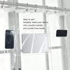 Cedmon Waterproof Fabric Shower Curtain or Liner with 9 Storage