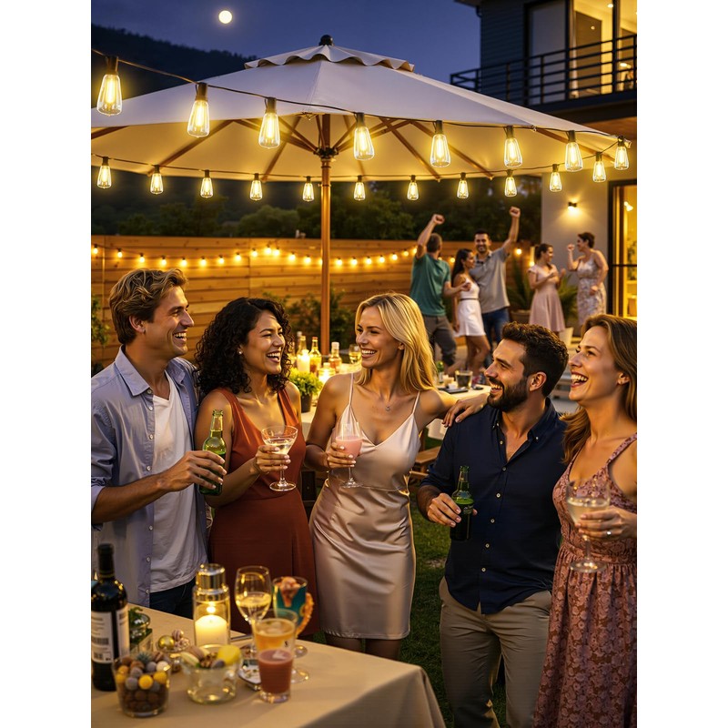 Svater 50FT Solar String Lights Outdoor with Remote, ST38 Patio