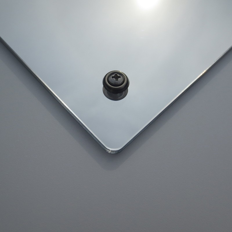 Glossy Gallery Rectangle Shatterproof Acrylic Safety Mirror with Screw Mount