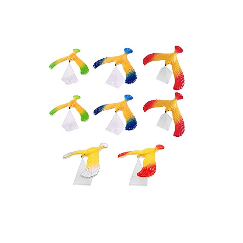 C&H Solutions 8 Pcs Cute Balancing Bird with Clear Triangle
