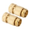2PCS Water Hose Quick Connector Brass 3/4 Inch Male and