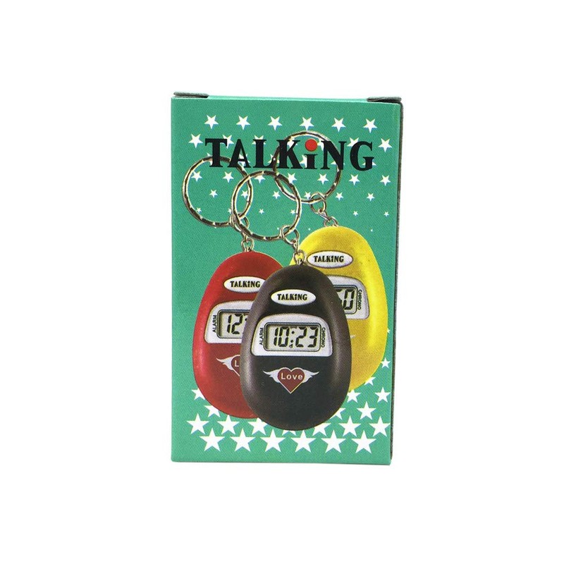 VISIONU Talking Clock Keychain with LCD Alarm with Voice Function