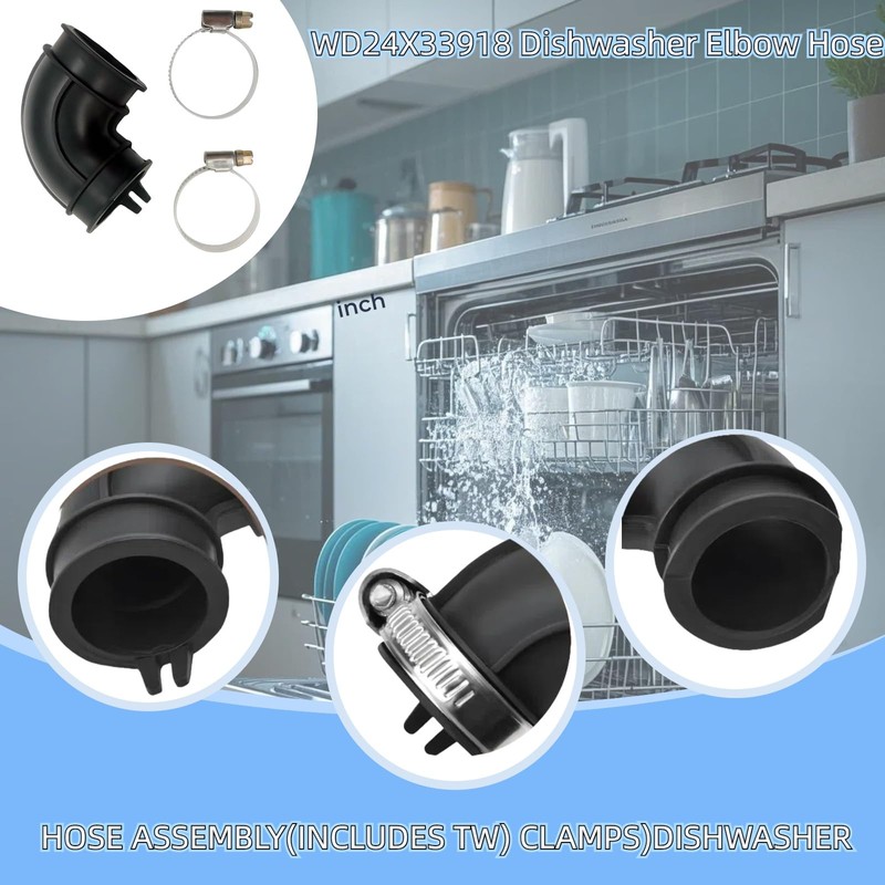 Upgrade WD24X33918 Dishwasher Circulation Pump To Sump Elbow Hose and