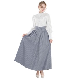NSPSTT Victorian Vostume Women 1800s Dress for Women Edwardian Costume Renaissance Blouse Skirt Outfits