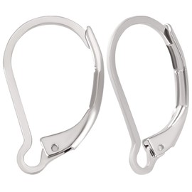 Beebeecraft 1 Box of 100 Leverback Earring Hooks 304 Stainless Steel Silver French Earring Hooks Ear Hooks Accessories 16.5 x 10 mm for DIY Women Earring Making