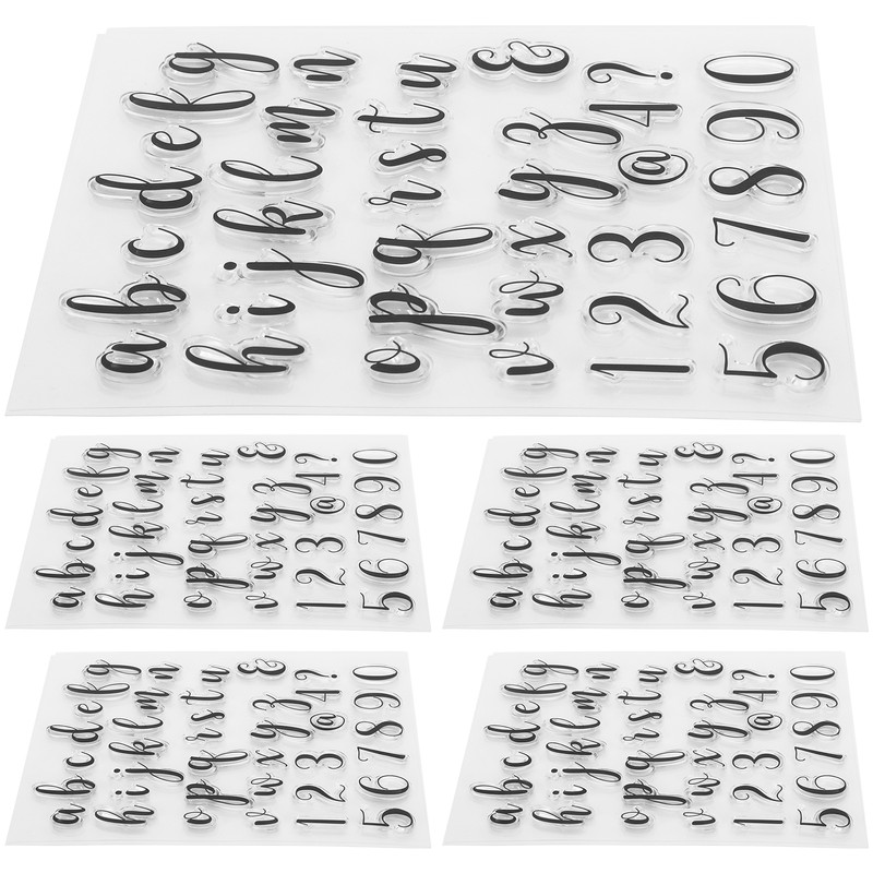 5Pcs Transparent Stamp DIY Journal Scrapbooking 39 Character Lower Case