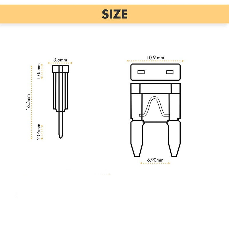 KafTon Mini Blade Fuses (25Amp)