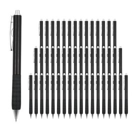 HZDIYAKE Pens Bulk, 50 Black Ink Gel Pens, 0,5mm Fine Tip Pen, Writes Smoothly Without Skipping Ink, Wholesale Retractable Ballpoint Pens for Schools, Offices, Nurses Notes, Office Supplies