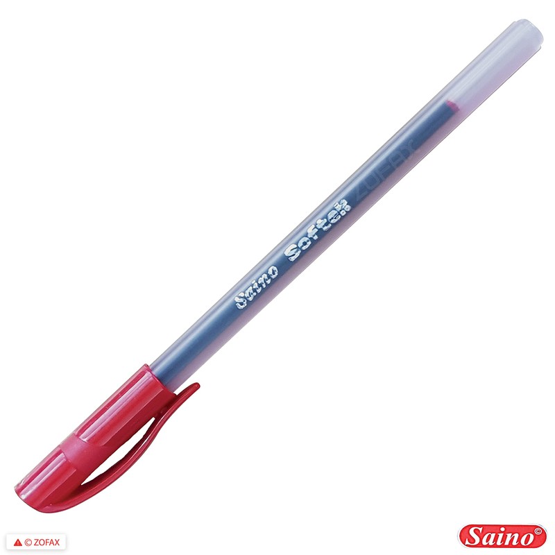 SAINO Fine-X Ballpoint Pens, RED, 0.7mm Fine Point, Pack of