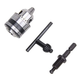 Bestgle 0.5-6mm 1/4" Hex Shank Drill Chuck Adapter Mount 3/8-24UNF Quick Change Connect Conversion Chuck with Key