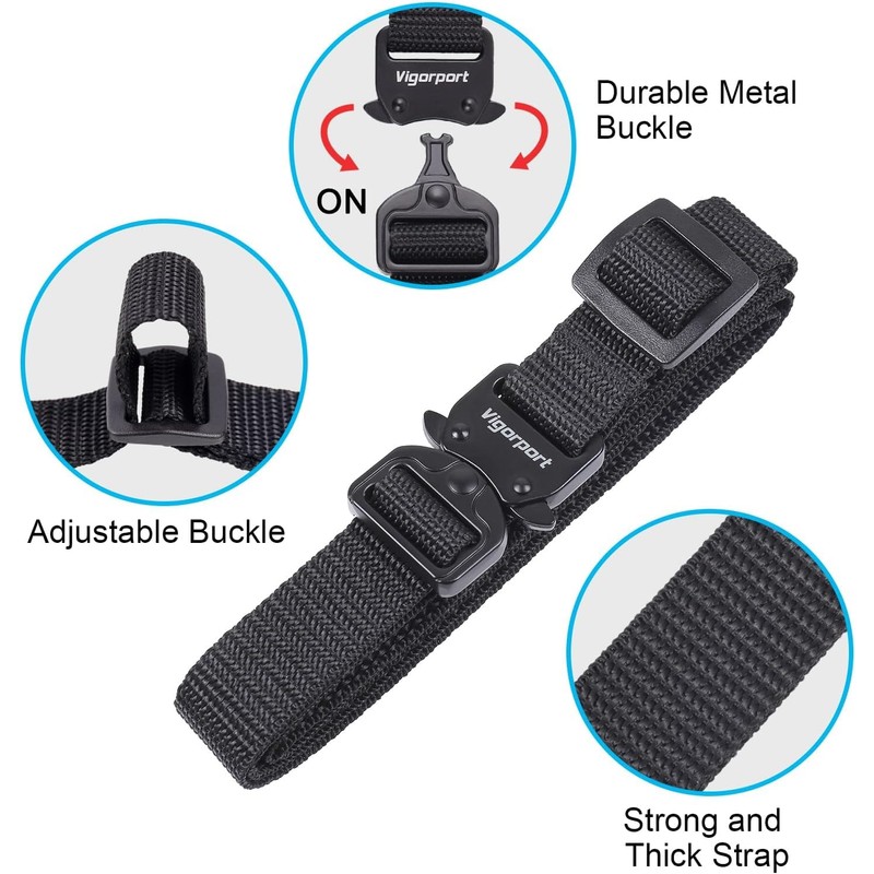 Vigorport Utility Straps with Quick Release Metal Buckle, Nylon Backpack