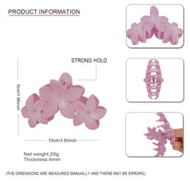 4PCS Matte Hair Clips Thick Thin Curly Straight Long Hair Non-Slip Square Large Hair Claw Clips Strong Hold Medium Hair Grippers for Women