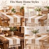 Boho Table Runner for Dining Room Decor – Cream &