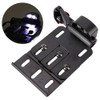 Aramox Motorcycle License Plate Frame,Aluminum Alloy Black Side-Mount License Plate