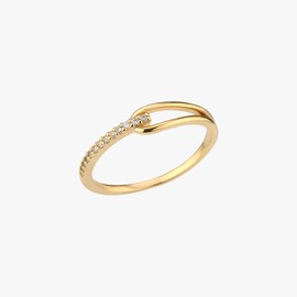 Gold&Dear 14KGP Slim Loop Cubic Ring Size / 골드앤디어 14KGP 슬림 루프 큐빅 반지 사이즈
