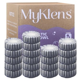 MyKlens Toilet Bowl Cleaner Tablets, Automatic Toilet Tank Cleaner for Deodorizing & Descaling, Long-Lasting with Sustained Release Technology for Bathroom Cleaners, Purple, 20 Packs
