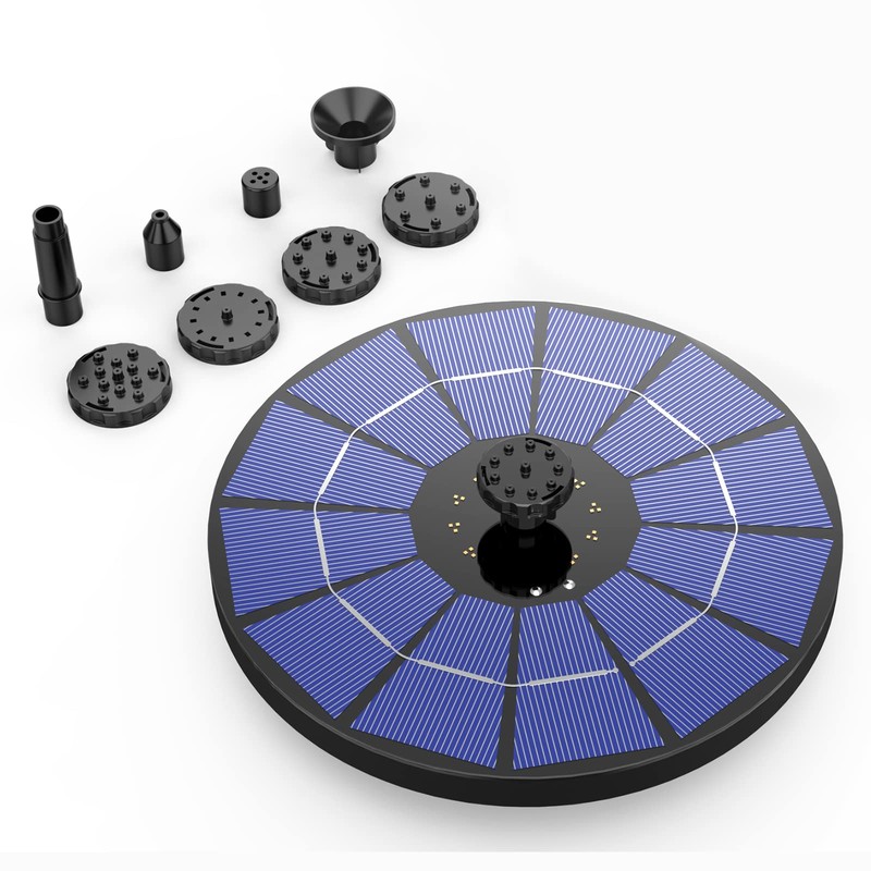 AISITIN Solar Fountain with 3.5 W Solar Panel, 1500 mAh