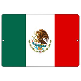 Rogue River Tactical Mexico Flag Metal Tin Sign Wall Decor Man Cave Bar Mexican Hispanic