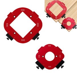 2 Pieces Router Jig Radius Stencil, 4 in 1 Radius Quick Device for Woodworking, for Woodworking R10 R15 R20 R25 R30 R35 R40 R50 Radius Routing Templates - Woodworking DIY Projects