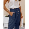 NIMIN Work Pants for Women High Waist Pants with Pockets