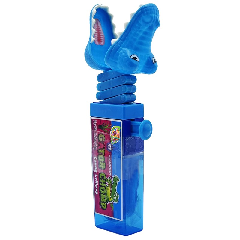 The Dreidel Company Chomp Sour Candy Lollipops, Three Flavors Green