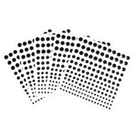 5 Sheets Self Adhesive Pearl Stickers, Flat Back Pearls Sticker, 4 Size Self Adhesive Rhinestone Gem Stickers for DIY Crafts Craft Card Decorations Nail Art Beauty Makeup (Black)