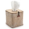 Seagrass Square Tissue Box Cover Woven Napkin Holder Decorative for