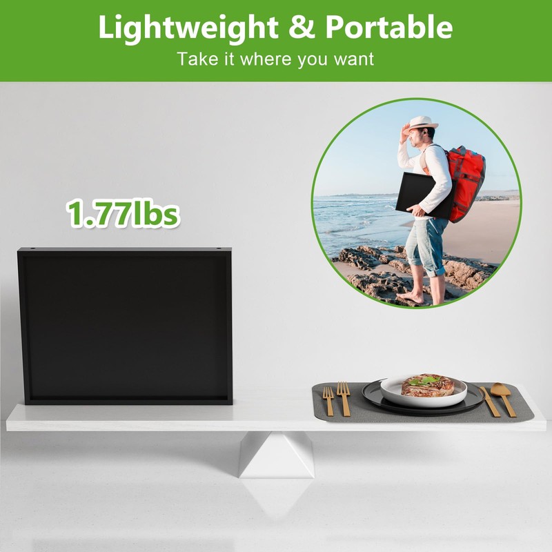 Youpehom Bed Tray Table with Folding Legs,Bamboo Breakfast in Bed