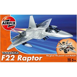 Airfix Quick Build F22 Raptor Aircraft Model Kit,Green