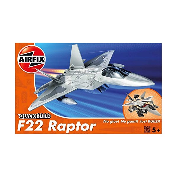 Airfix Quick Build F22 Raptor Aircraft Model Kit,Green