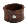 Avalaya Wide Chunky Wood Shell Dotted Bangle - 18cm Long