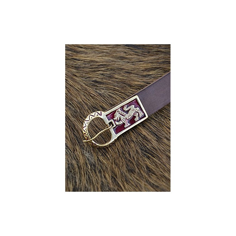 Battle-Merchant Medieval Long Belt with Griffin and Lion Motif -