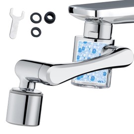 JINYOMFLY Water Filter Faucet, 1080° Rotating Multifunctional Extension Tap, Water Filter Transparent, 2 Modes Water Filter for Faucet for Kitchen, Bathroom, Sink