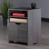 Winsome Wood Nova Storage Cabinet, 1-Drawer, Charcoal