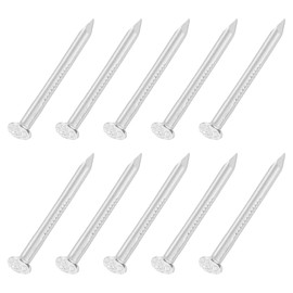sourcing map 50Pcs Small Hardware Nails, 1.5 x 20mm 304 Stainless Steel Round Head Nail Common Finishing Nail for Household Woodworking Picture Hanging DIY Projects, Silver