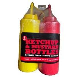 Best Brands Sealed pack Ketchup Mustard 12 oz Squeeze plastic condiments bottles Camping 🌭