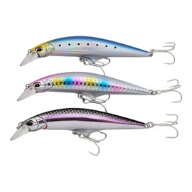 momolures - Tide Control Minnow 95 120 lip in belly system for Bass, Seabass, Salmon lure fishing. (95mm 3pcs Assort #01)
