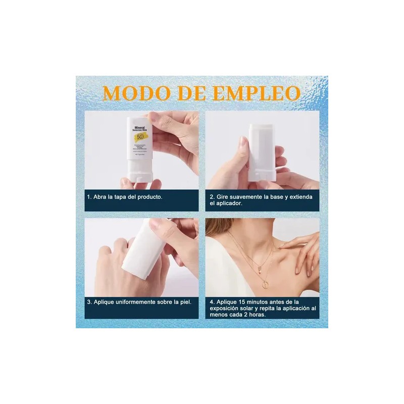 2 botellas Protector solar en barra Rapid Sunscreen SPF 50,,