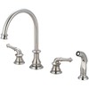 Pioneer 2DM201-BN Del Mar Two Handle Kitchen Faucet in Brushed