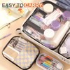 8 Pcs 14.2in Clear Hard Shell Zipper Case Set, 4S/2M/2L