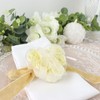 TABLECLOTHSFACTORY 4 Pack | 24 Pcs Ivory Scented Rose Soap
